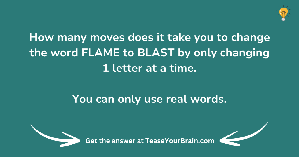 Flame to Blast Word Ladder