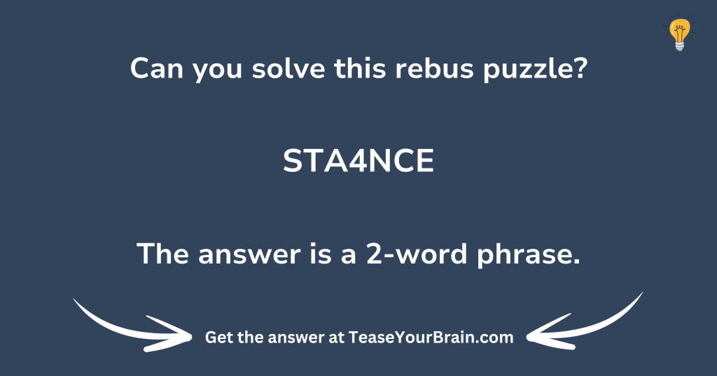 Stance Rebus Puzzle