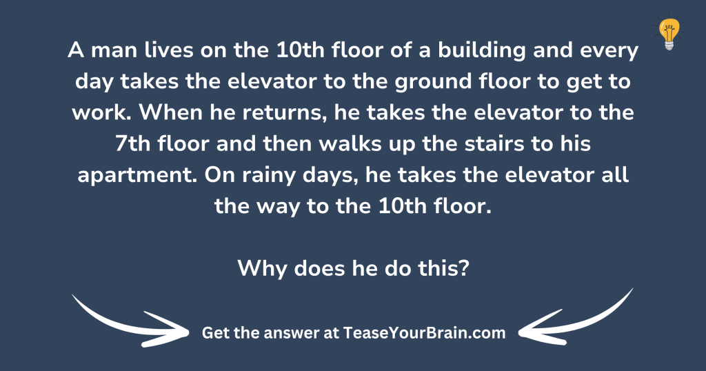 The Man in the Elevator Logic Puzzle