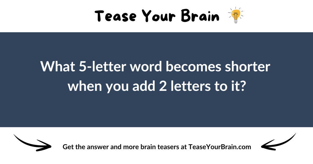 5 Letter Word Riddle