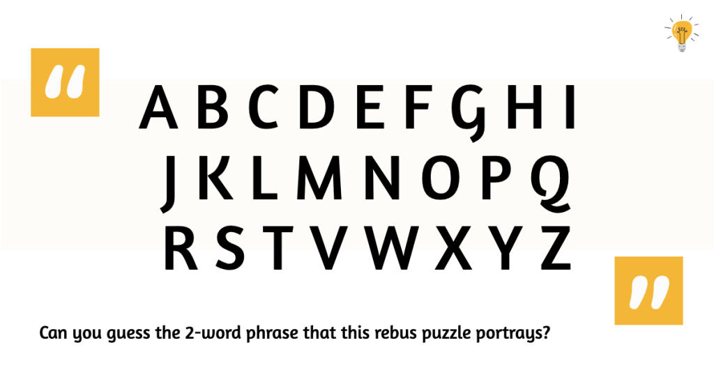 Alphabet Rebus Puzzle - Facebook Share