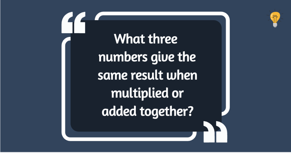 Three Numbers Math Puzzle