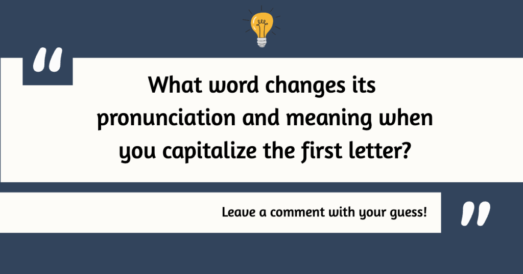 Word Changes Pronunciation and Meaning