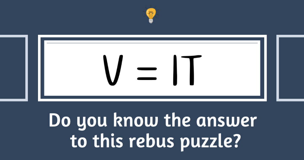 V IT Rebus Brain Teaser